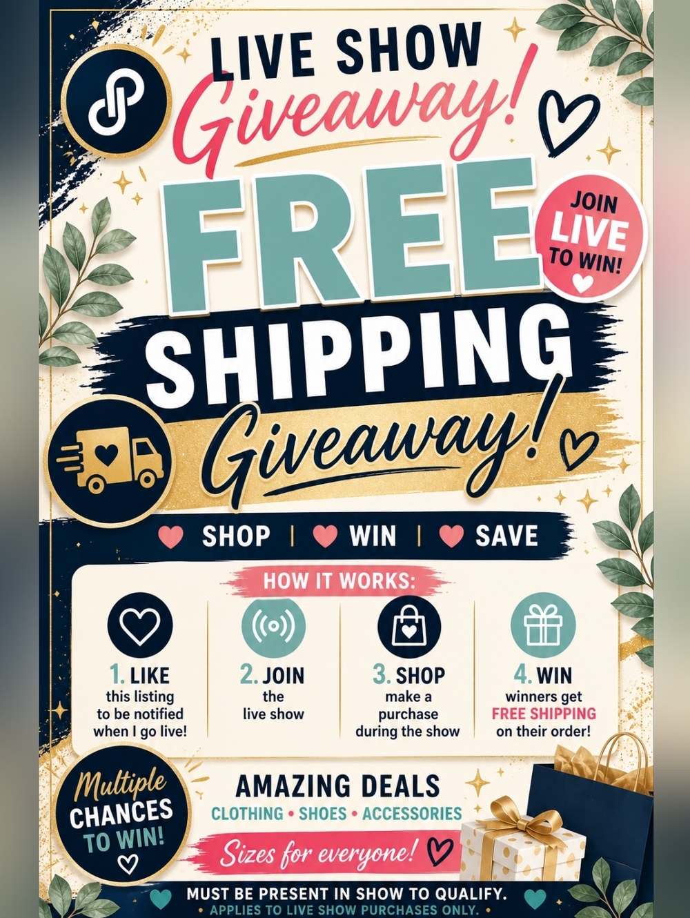 🎁 FREE SHIPPING GIVEAWAY – LIVE SHOW 🎁 @beckabear2011